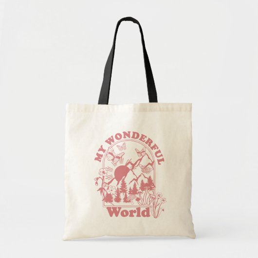 Tote Bag Mes merveilleuses fleurs rétro du monde (Devant)