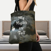 Tote Bag Mes nuits sont Pleine lune Night Shift Black