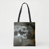Tote Bag Mes nuits sont Pleine lune Night Shift Black (Devant)