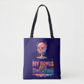 Tote Bag Mes os transpirent – Crâne de glace fondue (Devant)