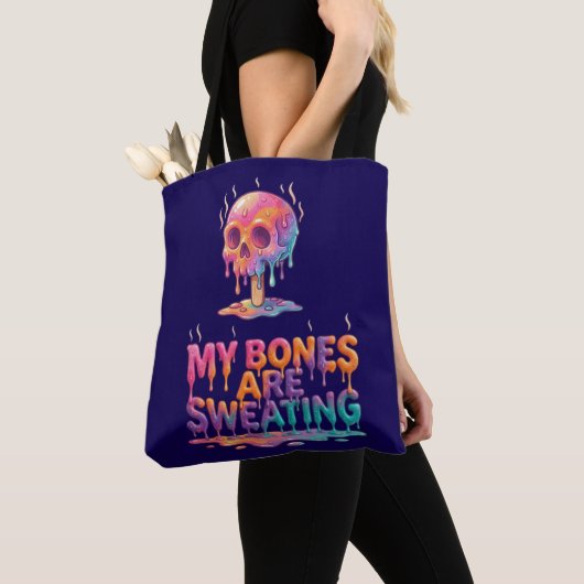 Tote Bag Mes os transpirent – Crâne de glace fondue (De près)