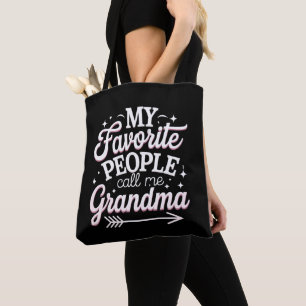 Tote Bag Mes personnes préférées m'appellent grand-mère pou
