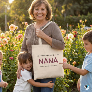 Tote Bag Mes personnes préférées m'appellent NANA Grand per