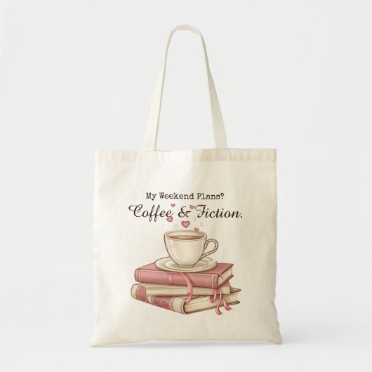 Tote Bag Mes plans de week-end ? Café & Fiction (Devant)