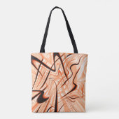 Tote Bag Mess of brown ondulé strokies in different directi (Dos)