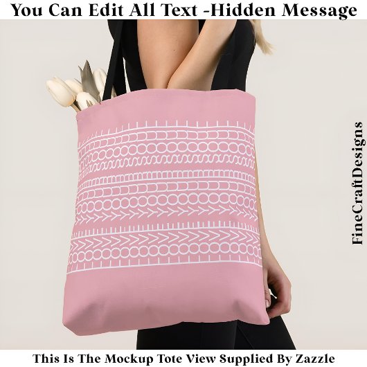 Tote Bag Message Caché Amour Pour Votre Âme, Citation Perso