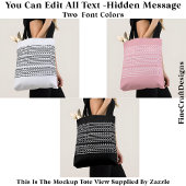 Tote Bag Message Caché Amour Pour Votre Âme, Citation Perso