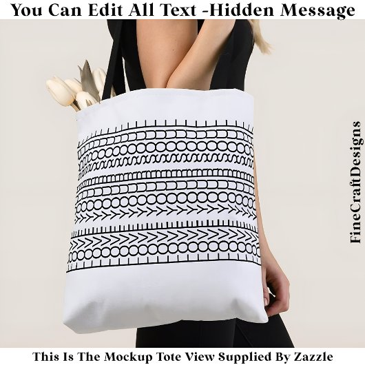 Tote Bag Message Caché Amour Pour Votre Âme, Citation Perso