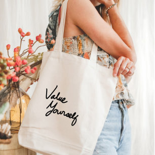 Tote Bag Message de Valorisation Positive pour Prendre Soin