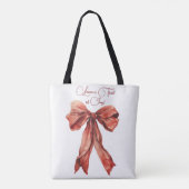 Tote Bag Message d'encouragement émotionnel Bow rouge (Dos)