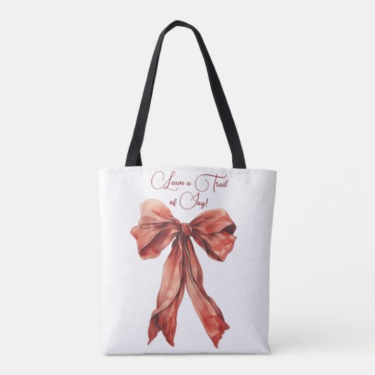 Tote Bag Message d'encouragement émotionnel Bow rouge (Dos)