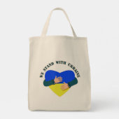 Tote Bag Message inspirant Nous sommes avec l'Ukraine (Dos)