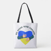 Tote Bag Message inspirant Nous sommes avec l'Ukraine (Dos)