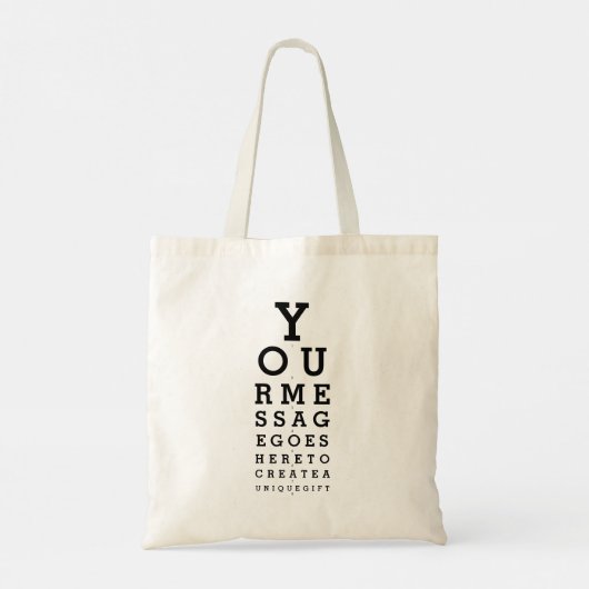 Tote Bag Message personnalisé - Test de vue amusant - Table (Dos)