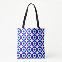 Tote Bag met All-Over Beschermend Oogpatroon