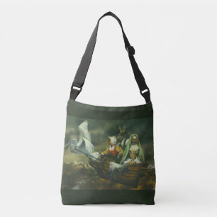 Tote Bag met drie heksen overal print