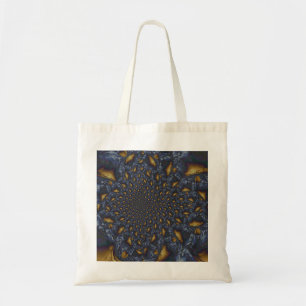 Tote Bag Métal Moulé or et argent bleu
