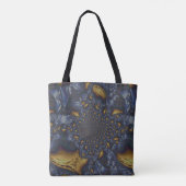 Tote Bag Métal Moulé or et argent bleu (Dos)