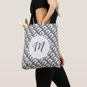 Tote Bag Métiers de machine à coudre avec des initiales