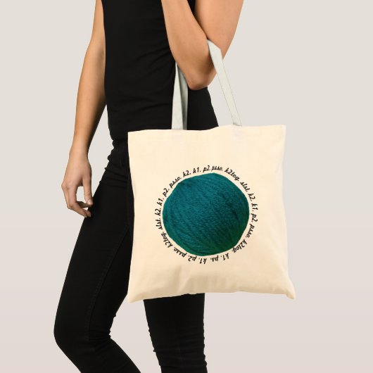 Tote Bag Métiers de Teal de boule de fil de masselotte de (Devant (produit))