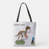 Tote Bag "Mets-moi dans l'entraîneur" Dinosaur Art amusant (Dos)