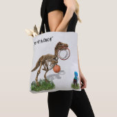 Tote Bag "Mets-moi dans l'entraîneur" Dinosaur Art amusant (De près)