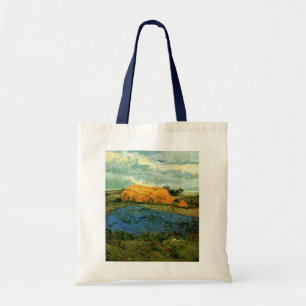 Tote Bag Meules sous un ciel pluvieux de Vincent van Gogh