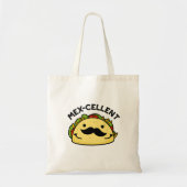 Tote Bag Mex-violet drôle Excellent Pun Taco (Devant)