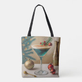 Tote Bag Mi-Siècle Cocktail de Noël Fête Happy Hour (Dos)
