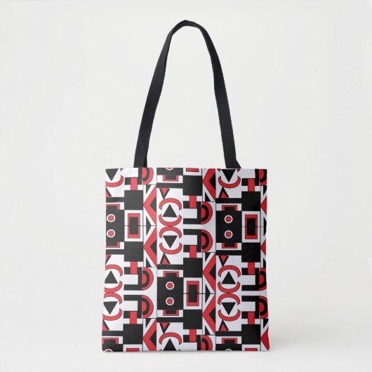Tote Bag Mi-siècle Contemporain Abstrait Géométrique (Devant)