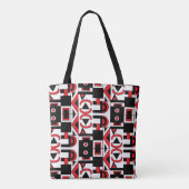 Tote Bag Mi-siècle Contemporain Abstrait Géométrique (Dos)
