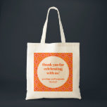 Tote Bag Mi-siècle moderne Orange Personnalisé mariage Merc<br><div class="desc">MiSiècle Moderne Orange Retro Typographie Merci de mariage personnalisé Sac fourre-tout</div>