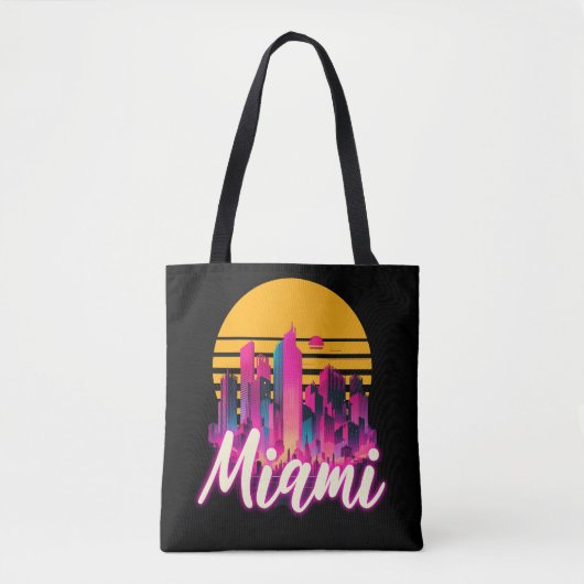 Tote Bag Miami au coucher du soleil (Devant)