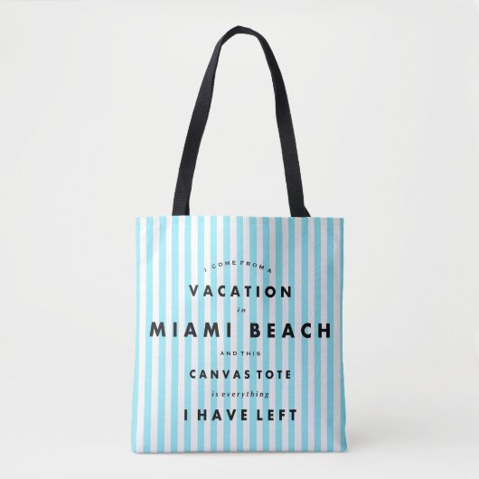 Tote Bag Miami Beach, la Floride, vacances, cool drôle de (Devant)