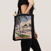 Tote Bag Miami Beach Vintage 1940s Street Scene (De près)