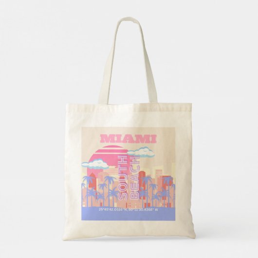 Tote Bag Miami Beach, Voyage à Miami Art, Chambre Prépa, Pa (Dos)