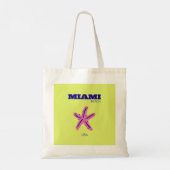 Tote Bag Miami, Miami Beach, Art Voyage, Vert (Dos)