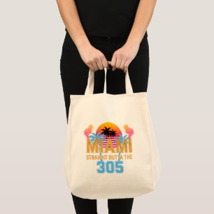 Tote Bag Miami tout droit sorti du 305 Vintage Sunset Neon