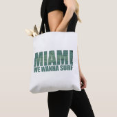 Tote Bag Miami ville Floride bleu (De près)