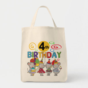 Tote Bag Mice 4th Birthday T-shirts et cadeaux