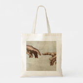 Tote Bag Michaelangelo mains création adam dieu (Dos)
