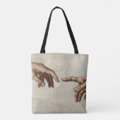 Tote Bag Michaelangelo mains création adam dieu (Dos)