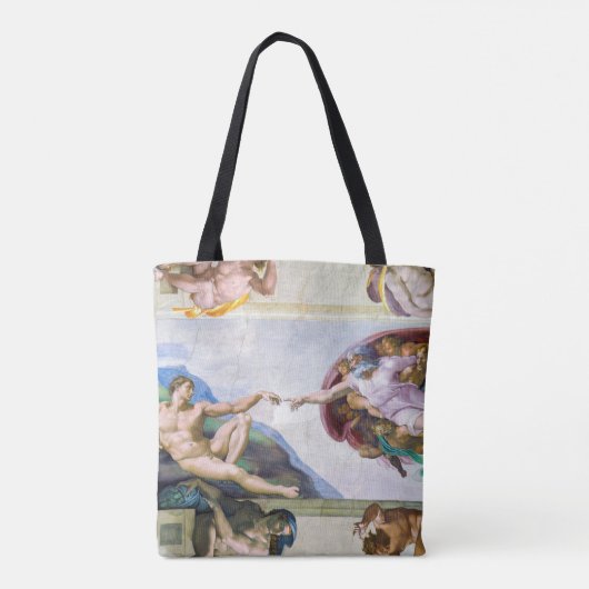 Tote Bag Michelangelo - Création d'Adam, Chapelle Sixtine (Dos)