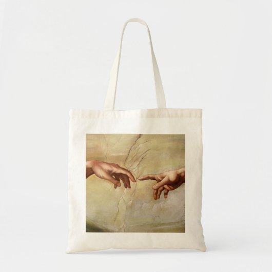 Tote Bag Michelangelo Création de la chapelle Sixtine Adam (Devant)