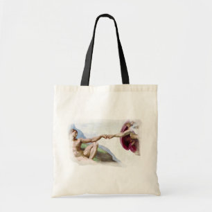 Tote Bag Michelangelo Création De L'Homme - Dieu Adam Check