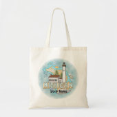 Tote Bag Michigan Lighthouse nom personnalisé (Devant)