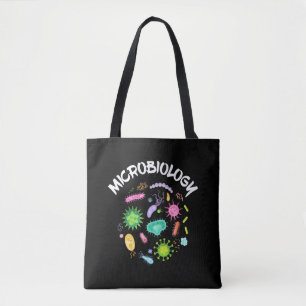 Tote Bag Microbiologie Scientifique Microscope à bactérie