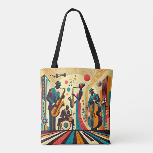 Tote Bag Mid Century Jazz Age Quartet (Dos)