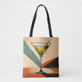 Tote Bag Mid Century Modern Color Block Martini Art (Devant)