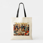 Tote Bag Mid Century Modern The Martini Intellectuals  (Dos)